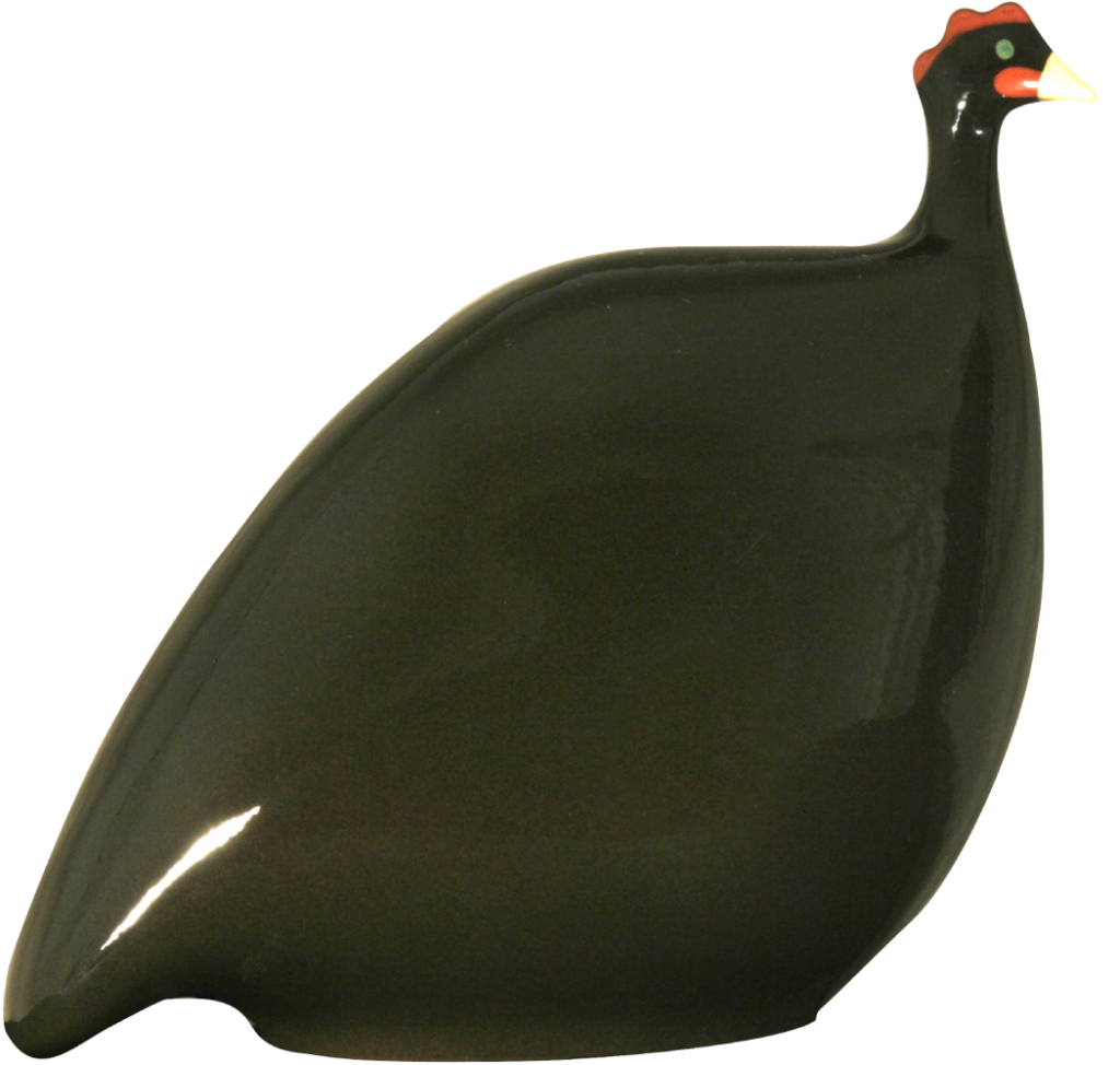 Les Ceramiques De Lussan Guinea Fowl Solid Black Brown Plain LULU les-ceramiques-de-lussan-guinea-fowl-solid-black-brown-plain-lulu